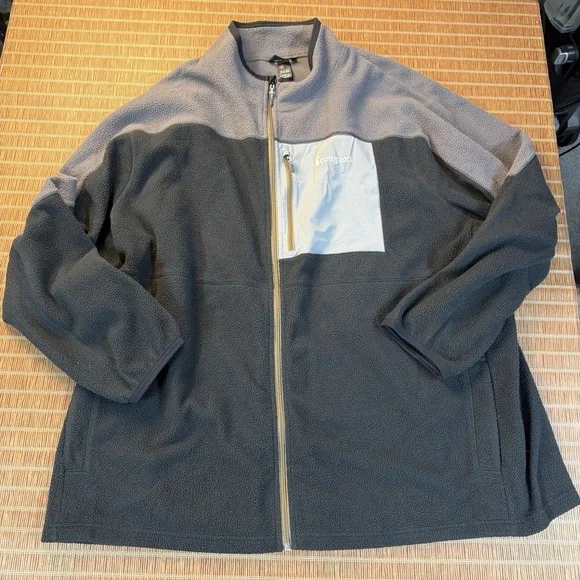 Cotopaxi Abrazo Fleece Jacket Full Zip 3XL Mens Black Gray Colorblock Coat - Picture 1 of 7